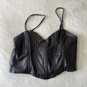 Leather corset top